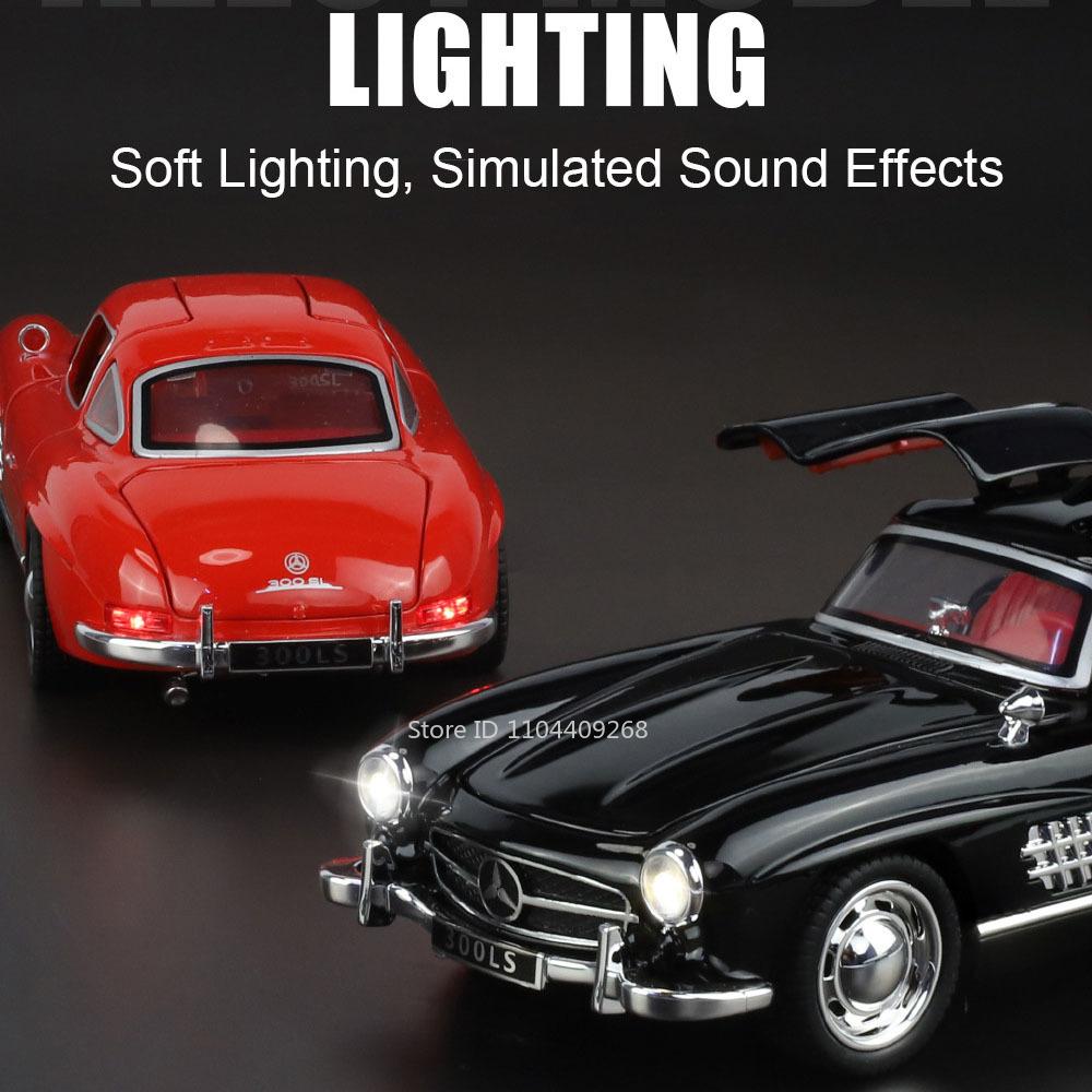 1:32 Scale 300SL GT63 V8 Sports Car Model Toy Metal Die-cast Sound Light Pull Back Vehicles Models Boys Hobby Ornaments Gifts