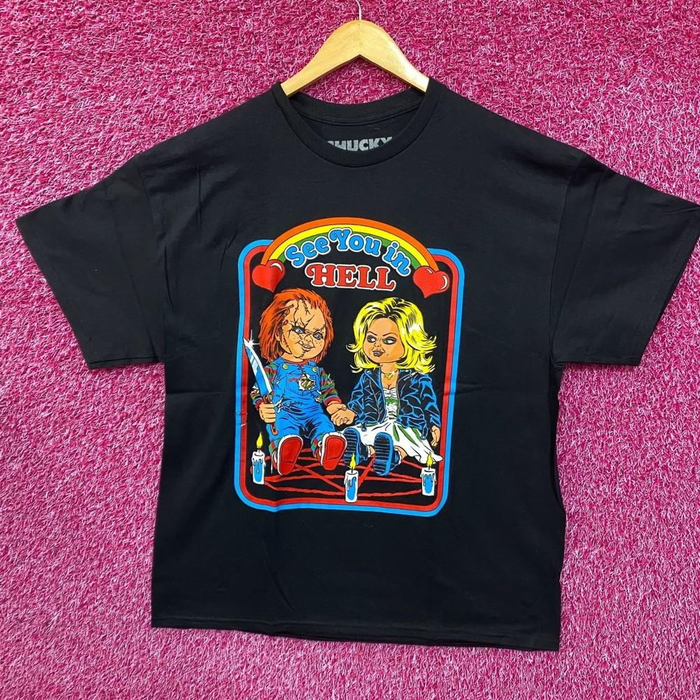 Steven Rhodes Chucky See You In Hell Tarot Card TShirt XL Unisex T-Shirt XL