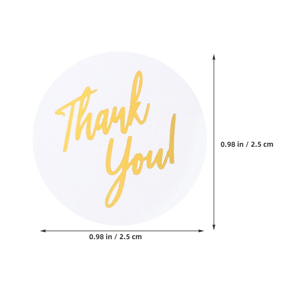 4 Rolls Round Thank You Stickers Transparent With Gold Accents For Box Sealing Bag Sealing Small Business Packaging Thank You
