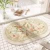 Fresh Floral Pattern Bathroom Rug Absorbs Water And Dries Quickly Adds An Elegant Ambience To Bathrooms And Washrooms