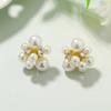Premium Pearl Stud Earrings S925 Silver Needle Elegant Exquisite Earrings Retro Temperament Versatile Earrings