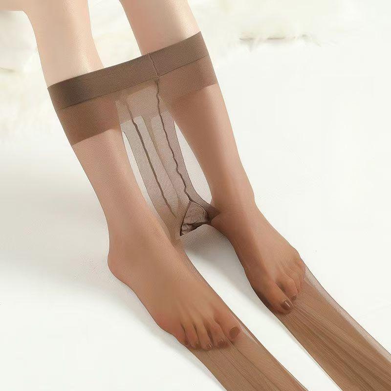 

Ультратонкие прозрачные чулки - Невидимые, Одношовная ластовица, Летний телесный или черный, Высокая прозрачность, 0D шелк для женщин. One Size 80/140 [Discrete Shipping]