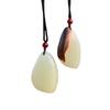Pendant, Classic and Atmospheric Natural Leather Rough Stone Necklace