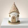 HouseShaped Solar Light Shingle SunPowered Roof Storybook Cottage Glowing for Lawn