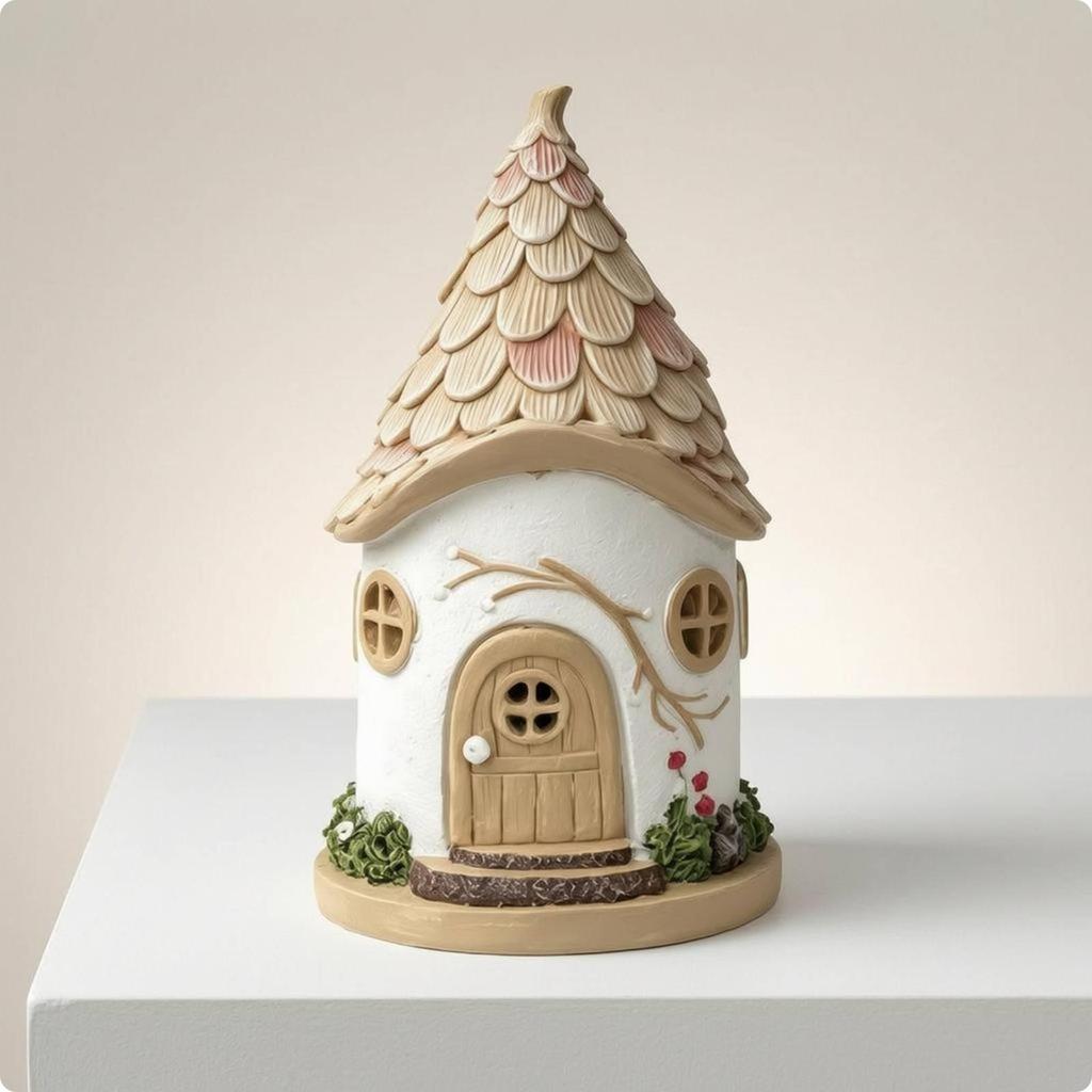 HouseShaped Solar Light Shingle SunPowered Roof Storybook Cottage Glowing for Lawn
