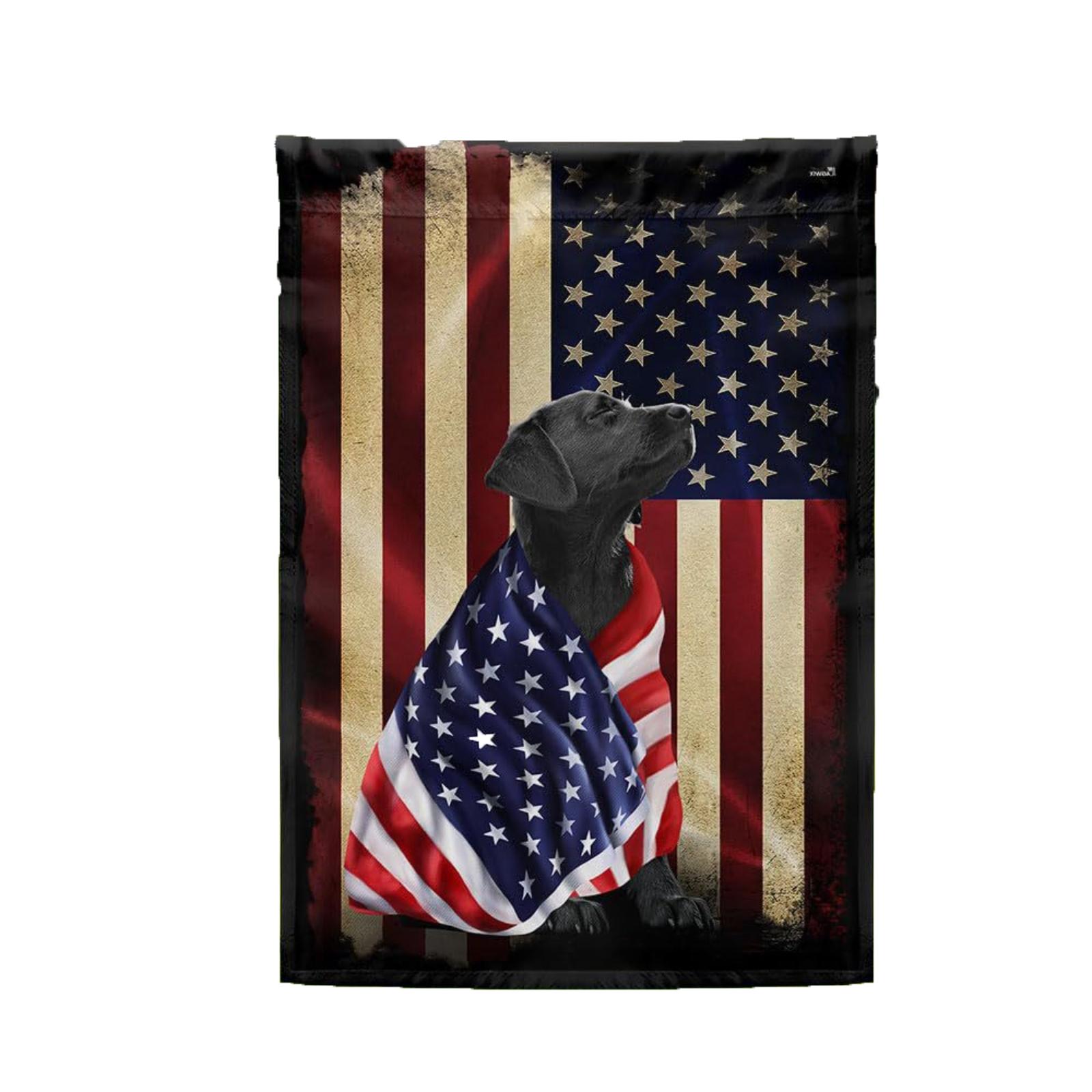 

Patriotic Dog Garden Flag with American Flag Design for Outdoor Holiday Decoration Durable Polyester Material Suitable for Yard and Porch Display
