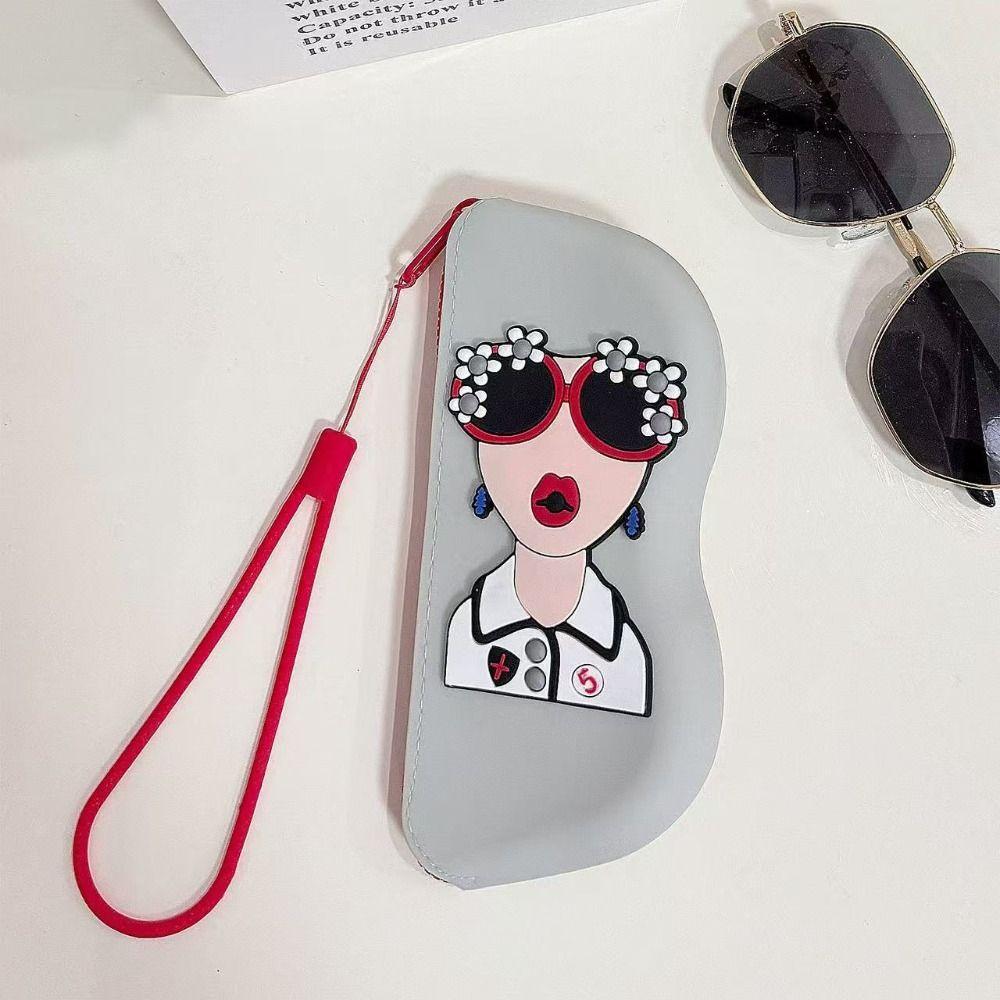Multifunctional Silicone Eyeglasses Case Dustproof Small Items Bag Sunglasses Storage Clip Male
