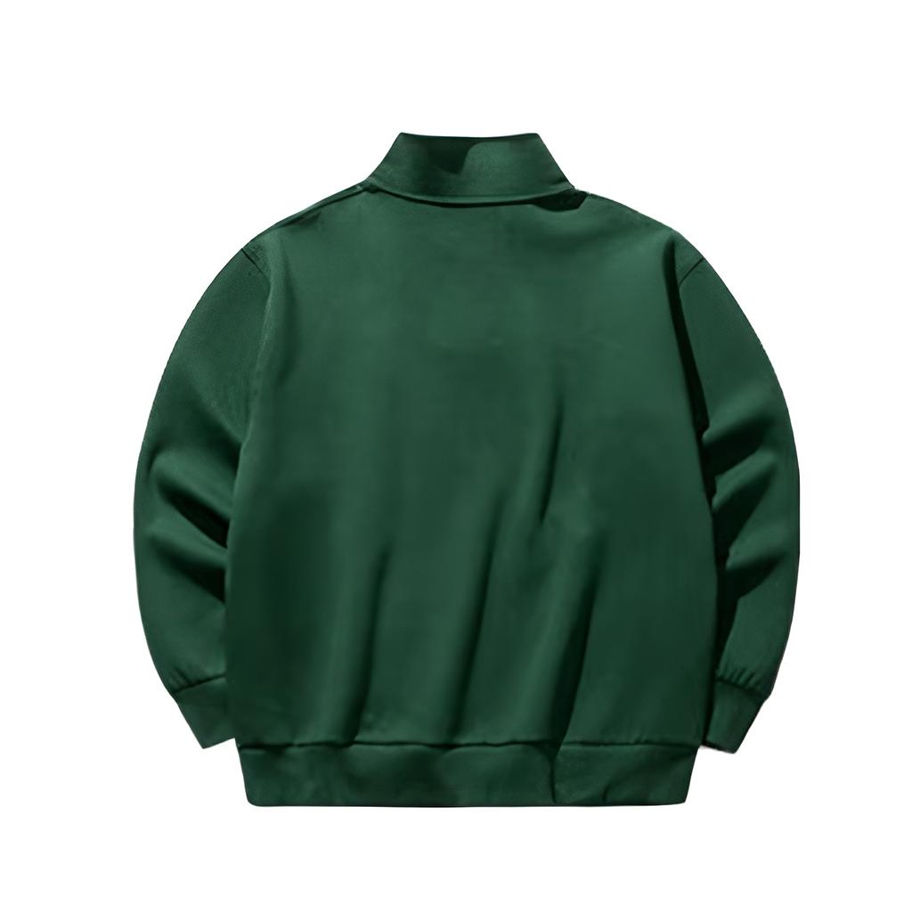 Anta Lifestyle Series Stand Collar Loose Versatile Pullover Casual Sports Sweatshirt Unisex sweatshirt Warm-Jade-Green 152518722-2