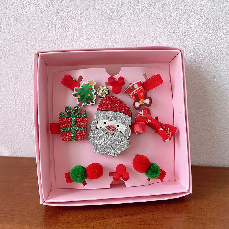 Children s Christmas Hair Accessories Gift Set: Cute Reindeer Bells Hair Clips for Girls & Toddlers