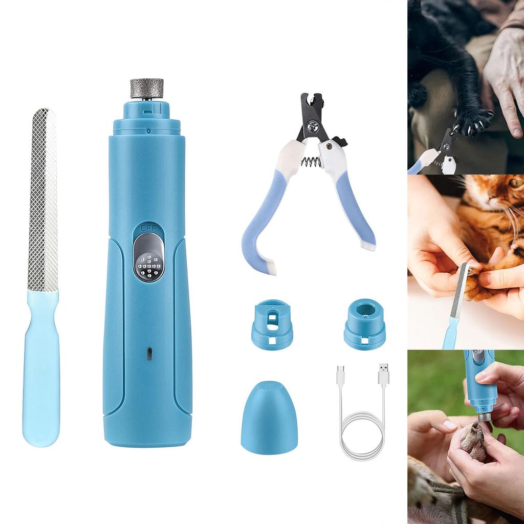 1 Set Tiernagelknipser Hundennageltrimmer und Kit mit 3 Anschlüssen Passend für kleine/mittlere/große Haustiernagelknipser für Katzen Geräuscharm