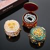 European Retro Enamel Rose Round Jewelry Box, Retro Home Enamel Dressing Table, Metal Storage Box Decoration