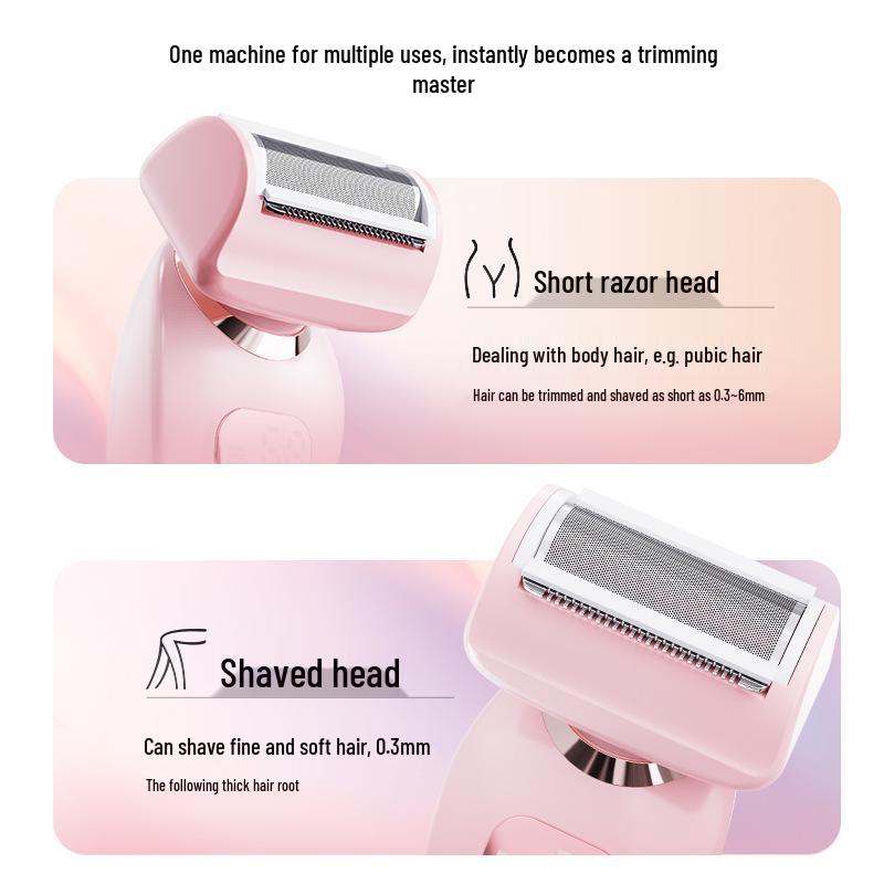 Женский электрический эпилятор и триммер с двойной головкой для подмышек и интимных зон Medium