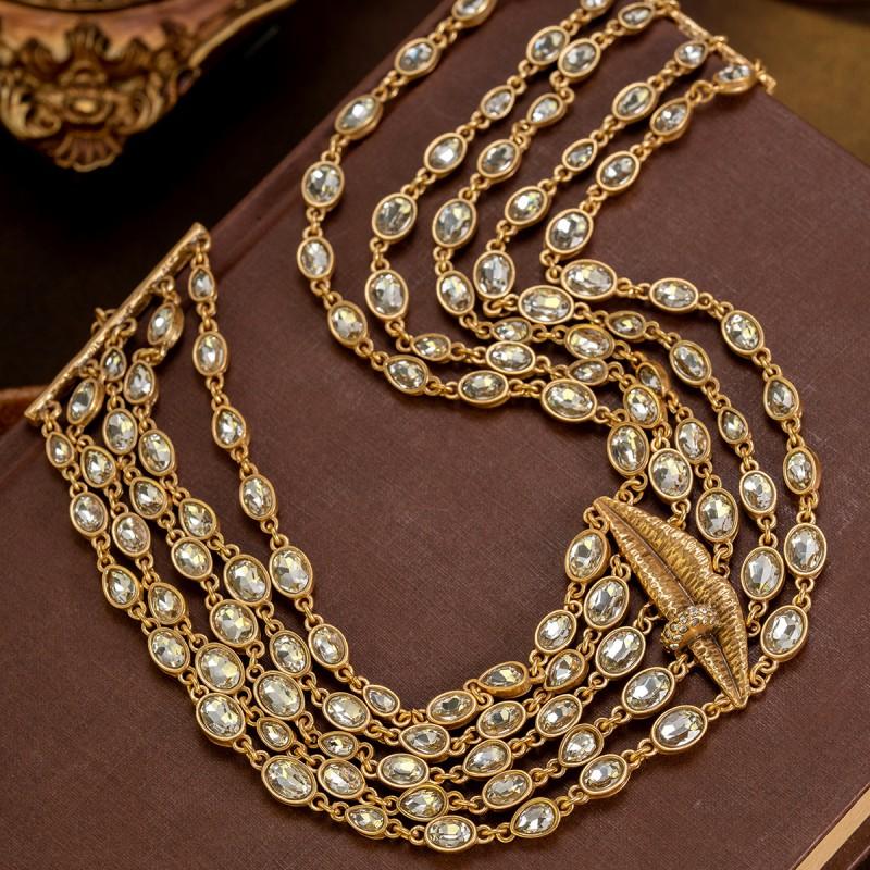 Vintage Devil Eye Necklace Schiaparelli Style Retro Nose Pendant Sweater Chain
