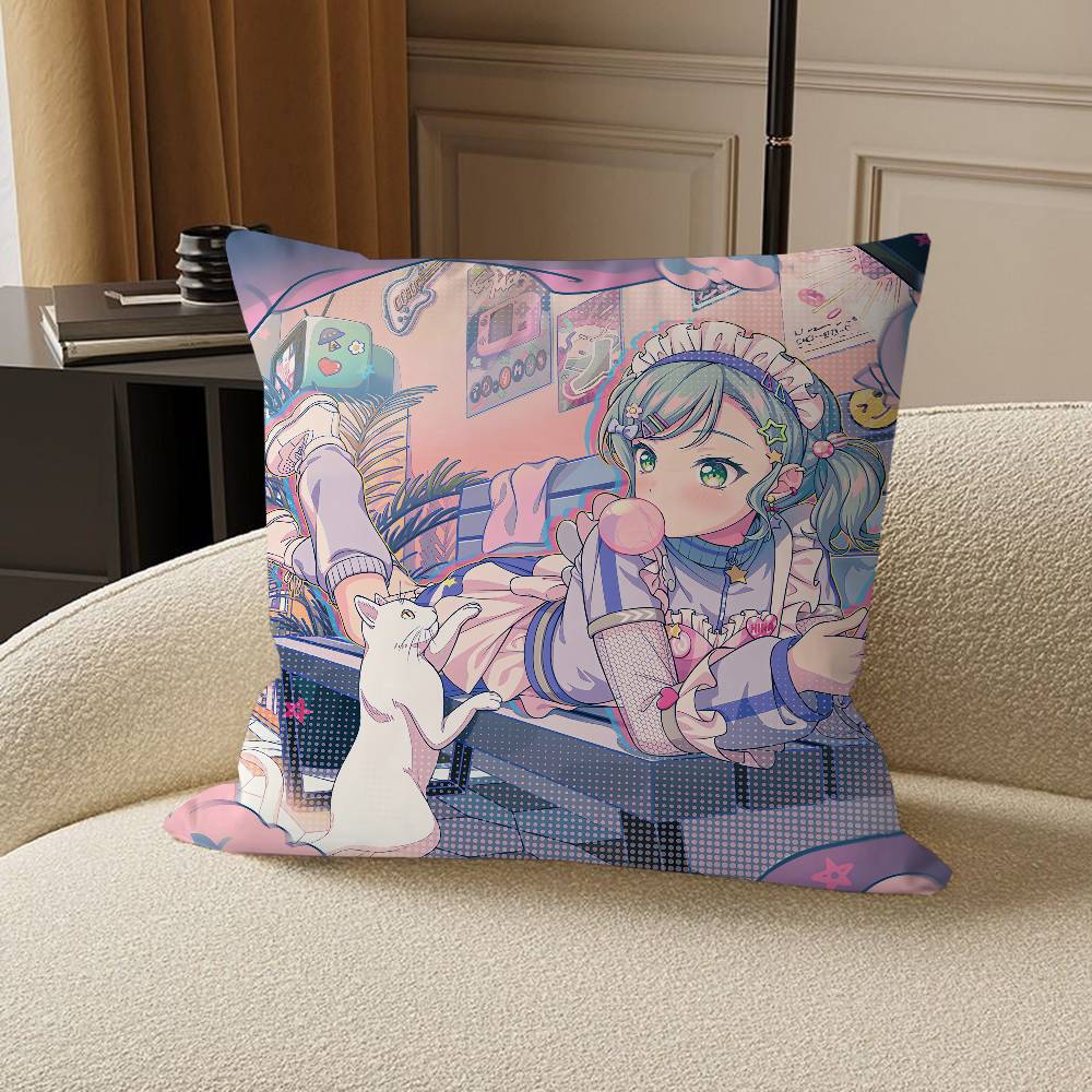 BanG Dream-Hikawa Hina Pillow Anime Pillow Sofa Bed Head Pillow Cover Cushion Cover 45x45 Cm Fashion