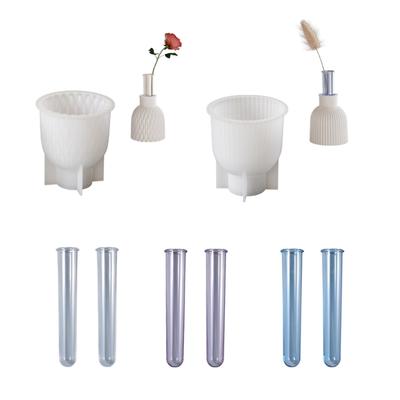 Elegante europäische Stil Wellenvasenformen Hydrokulturpflanze mit Silikonform Hydrokultur Reagenzglas Geeignet für Blume