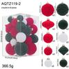 Irregular Shape Flocked Christmas Ball Ornaments - Holiday Tree Decoration Set