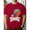 FIFA World Cup Football. US, Canada And Mexico Themed Printed Crew Neck Men's T-Shirt, Regular Men's Undershirt
