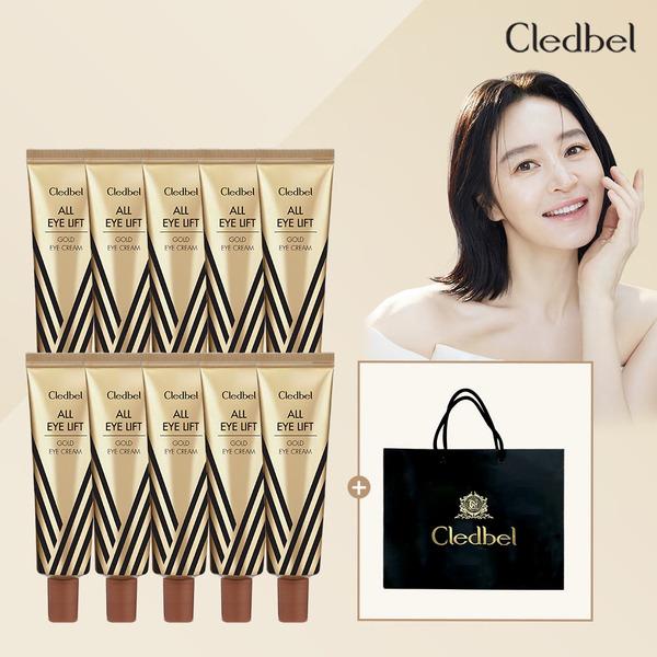 

CLEDBEL All Eye Lift Gold Eye Cream 30ml x 10 + Free Shopping Bag.