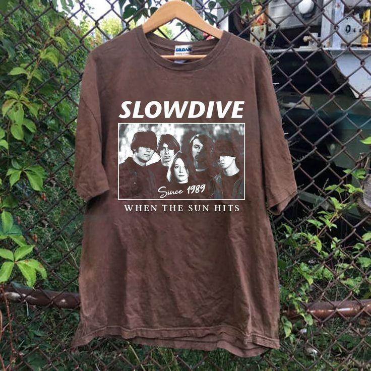 Rare! Slowdive Band When The Sun Hits Shirt Unisex Concert S to 5XL LO007 Unisex T-Shirt XXL