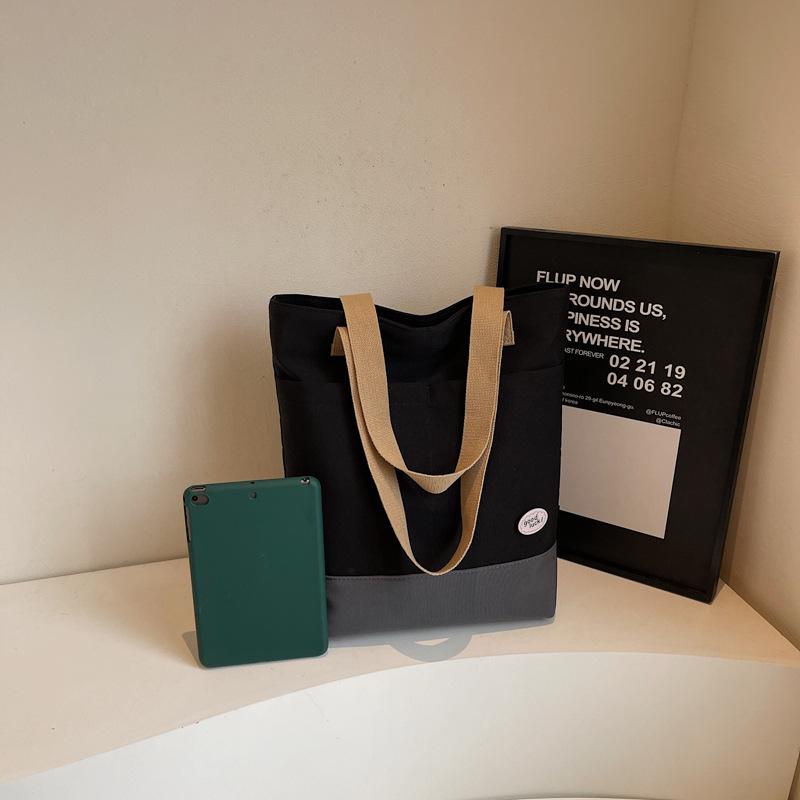 Women's bag canvas bag tote bag underarm commuter bag women's new niche design shoulder bag