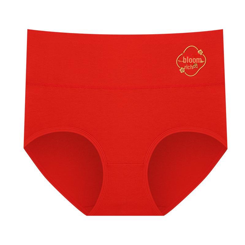 Women's Bright Red High-Waist Shaping Briefs - Breathable, Abdomen Support, Arm Fat Lifting
