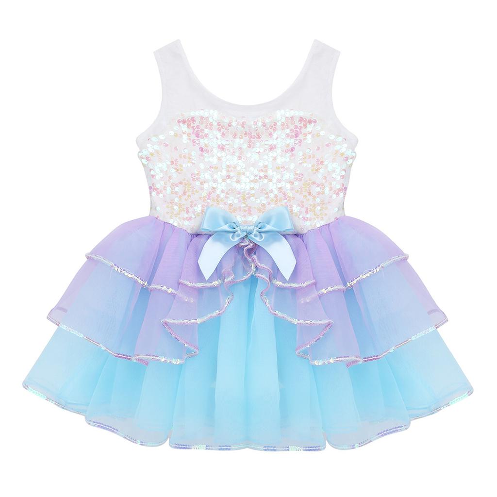 Kinderen Meisjes Pailletten Mouwloos Ballet Dans Jurk Tutu Rok Leotard Ballerina Danskleding Kostuums