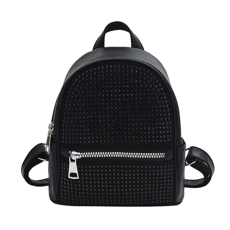 

Женский рюкзак со стразами и бриллиантами 2024 года: Стильный, вместительный, дизайн в западном стиле чёрный