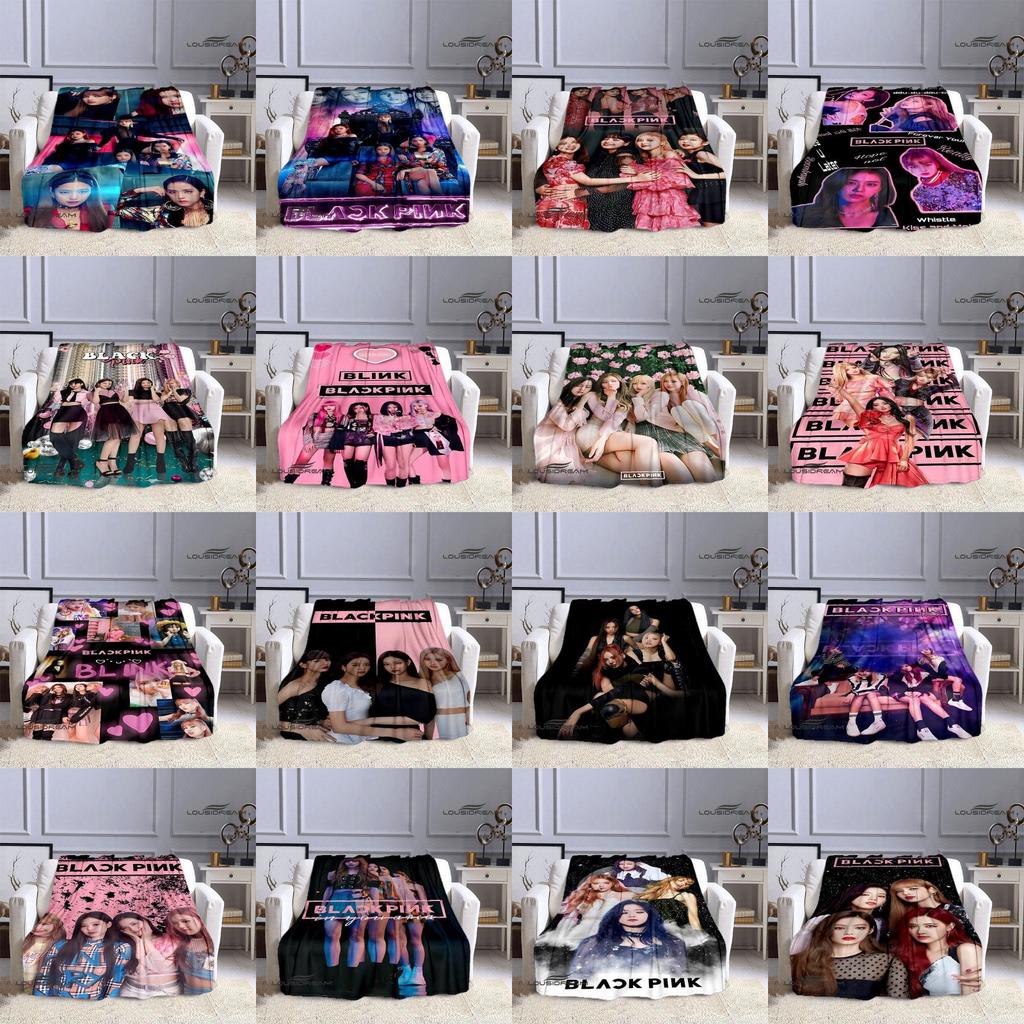 Blackpink Blanket Idol Group Pink 3d Digital Print Flannel Blanket Supplies