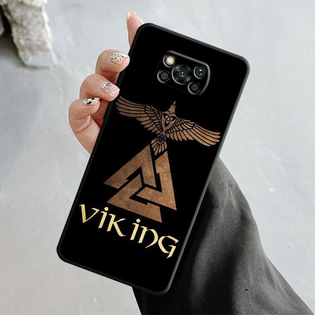 Telefoniümbris Xiaomi Poco X3 Nfc X4pro M3 C40 jaoks Mi 12 11 10 10t 8 Note10 Lite 11ultra 11t Pro F1 Viking Vegvisir logopuu jaoks