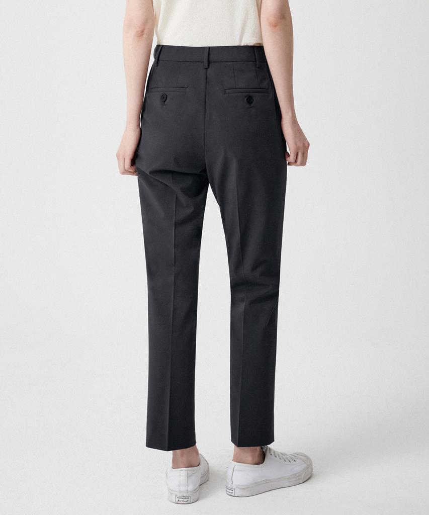 MUSINSA STANDARD WOMAN [Cooltandard] Women'S Slim Straight Hidden Banding Slacks [Gray]