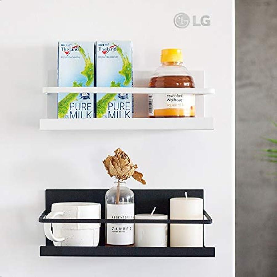 

Органайзер для специй для холодильника Одноярусная магнитная полка для хранения специй в холодильнике Магнитная полка Черный United States