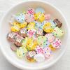 30pcs Colorful Kawaii Cartoon Gap M Bean Flat Bottom Cookie Flat back Resin Scrapbooks Figurines DIY Decor Crafts
