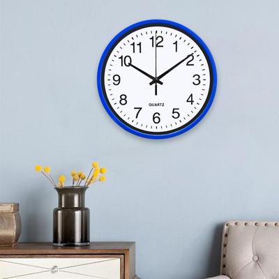 Horloge Ronde Silencieuse Horloge Murale Chiffres Larges Horloge Murale Ronde pour Décoration Maison Bureau Silencieuse Sans Tic-tac 8 Pouces Horloge à Suspendre