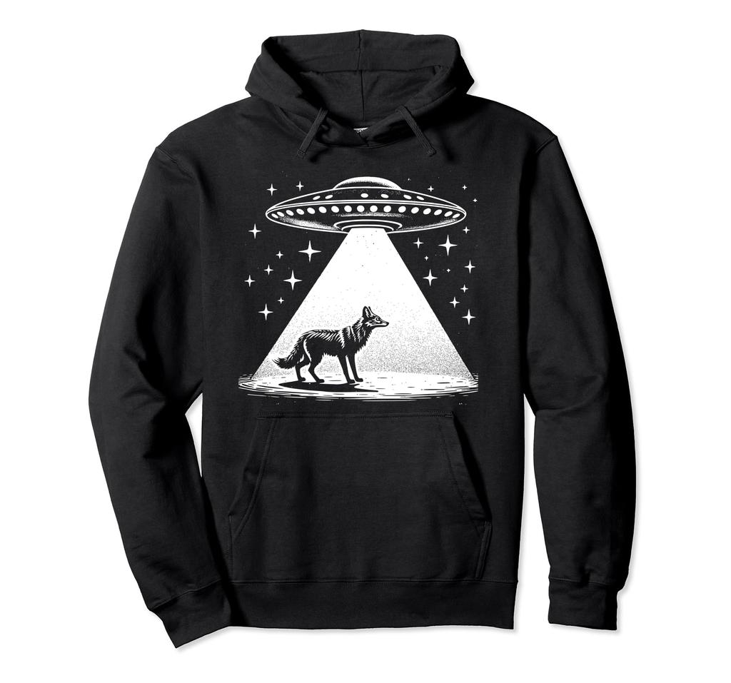 Jackal Dad Mom Lover - Funny Alien UFO Hoodie