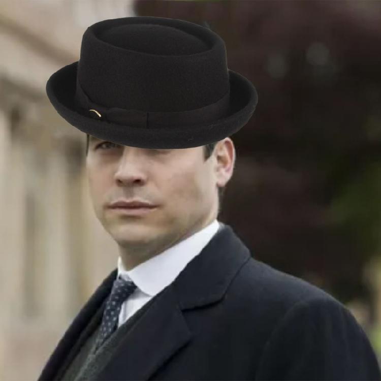 Britischer Stil Derby Hut für Erwachsene Maskerade Karneval Party Abschlussball Trilby Hut