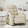 Electric Massage Recliner Cream Faux Leather