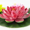 5Pcs 17cm Artificial Floating Foam Flower with Lilies Pad Realistic Pond Plant Ornament For Garden Aquariums Decoration