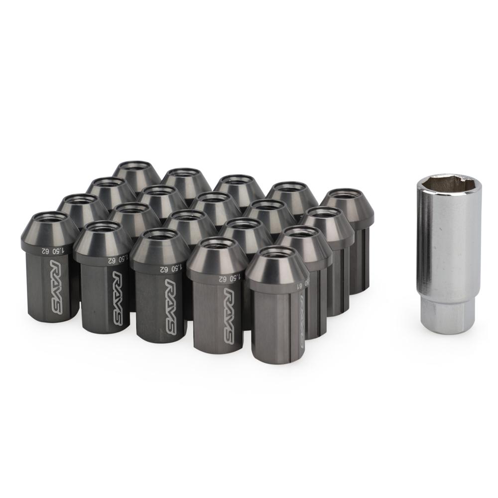 20Pcs/Set Rays Car Wheel Racing Lug Nuts Hub Screw M12*1.5/1.25 Guard Against Theft Wheel Caps Exterior PartsJdm Accessories