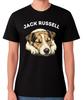 Sleeping Jack Russell Dog Illustration T-Shirt Terrier Pet Lover Unisex Tee