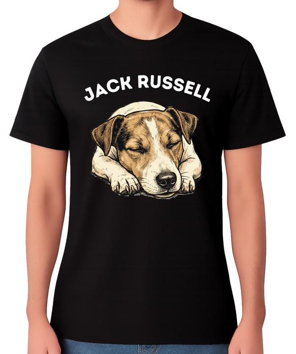 

Sleeping Jack Russell Dog Illustration T-Shirt Terrier Pet Lover Unisex Tee 5XL різнокольоровий