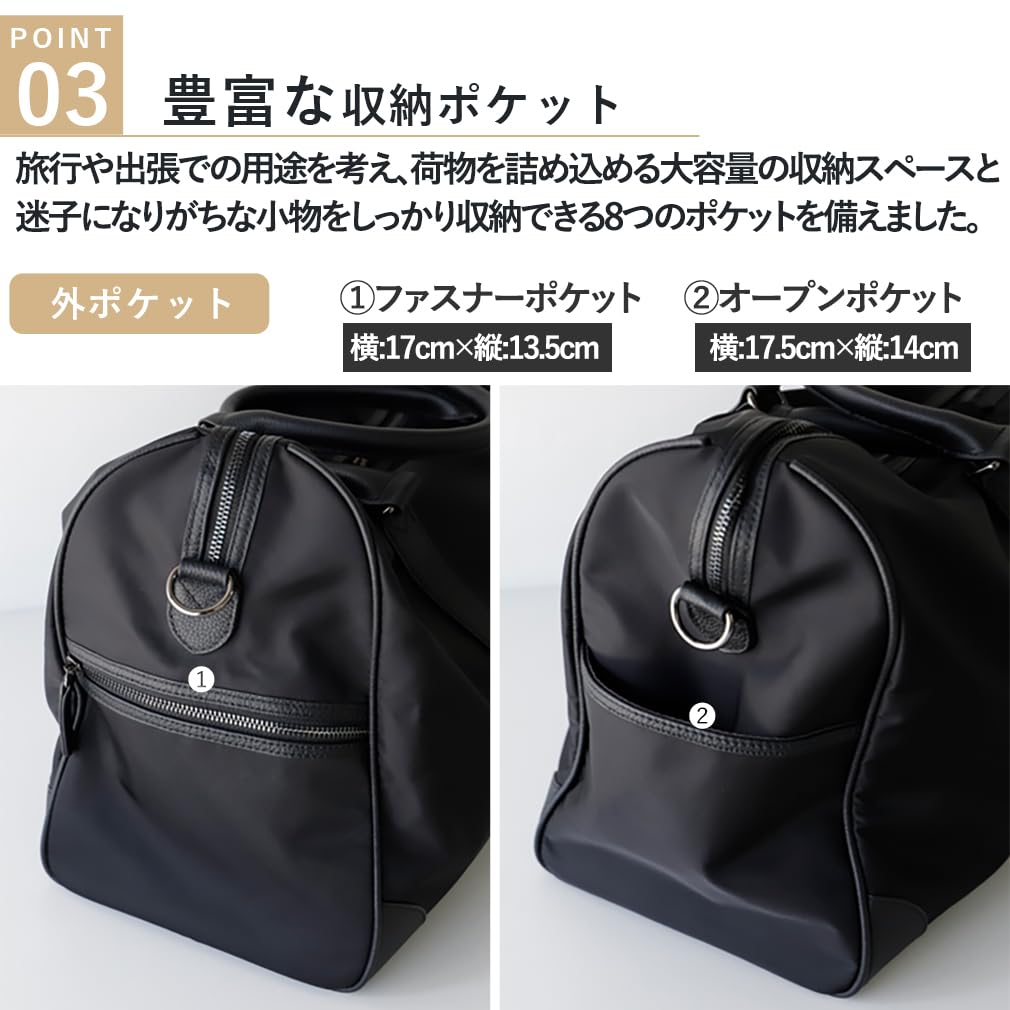 Gratante Boston Tasche für Herren und Groß aus Nylon und Echtem Leder für Eine oder Zwei Schultern oder mit Oberem Griff Stilvoll Mehrere Fächer Ideal für Business