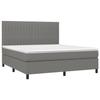 3141954 vidaXL Divan Bed with Mattress Dark Grey 180x200cm Fabric