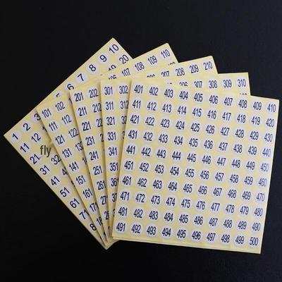 Adesivi Rotondi Bianchi con Numeri da 1 a 1000, Etichette in Carta per Numerazione