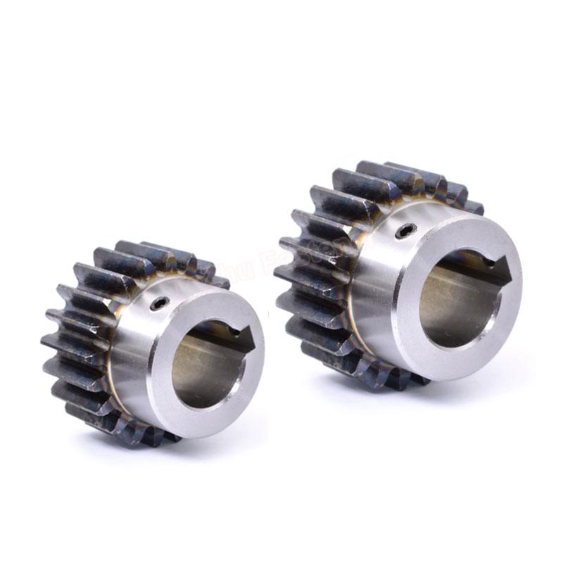 1 pz. Ruota Dentata Cilindrica con Passo 20 22 24 25 28 30 32 35 40 45 50 60 Denti Acciaio 45# Modulo 1.5 Ingranaggi Motore Foro con Chavetta 12-25mm