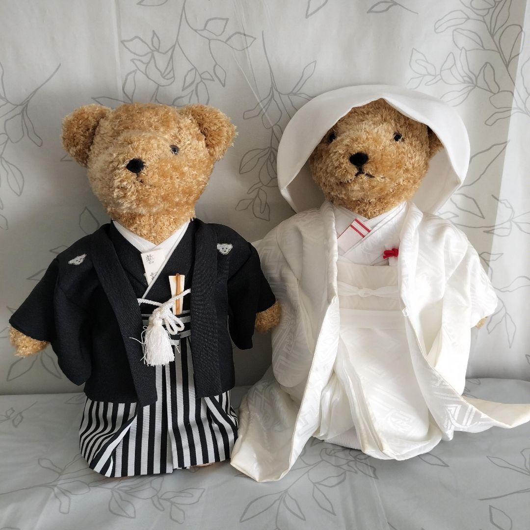 

[USED] Wedding bear, Japanese style teddy bear, stuffed toy
