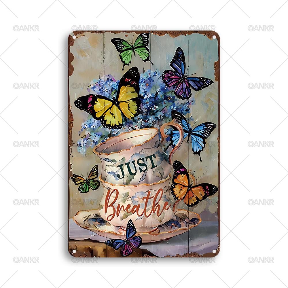 

Vintage Garden Art Poster Metal Tin Sign Ideal Gift x Inch Flowers Metal Signs for Backyard Bedroom Home Wall Decor Plaque 20x30cm（7.8x11.8inch）