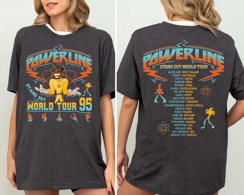 Powerline Goofy Movie Shirt, Powerline World Tour 95 Tee, Stand Out, Fan Gift Unisex T-Shirt M
