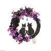 Moon Cat Wreath Couple Moon Cat Wreath, Halloween Decoration Hanging Decoration Door Hanging