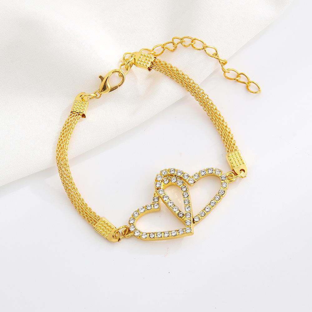 Bracelet High Quality Couple Bracelets Heart Charm Jewelry Shiny Lover Jewelry Gift For Gift Valentine'S Day Special Occasions