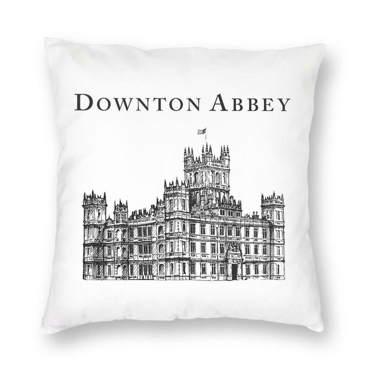 Downton Abbey Big House Square Pillowcase Polyester Linen Velvet Pattern Zip Decor Home Cushion Case 40x40cm